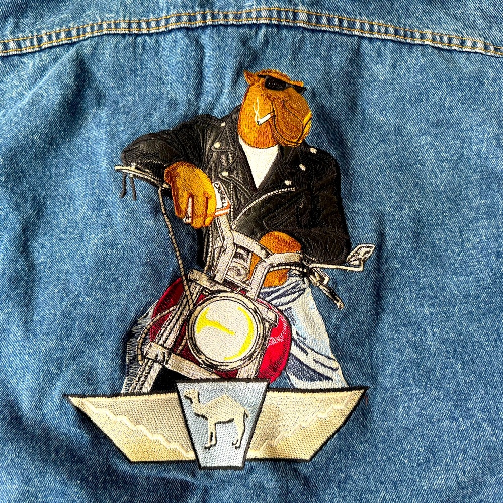Extra large vintage camel jacket. Not worn. Was stored in smoking house.